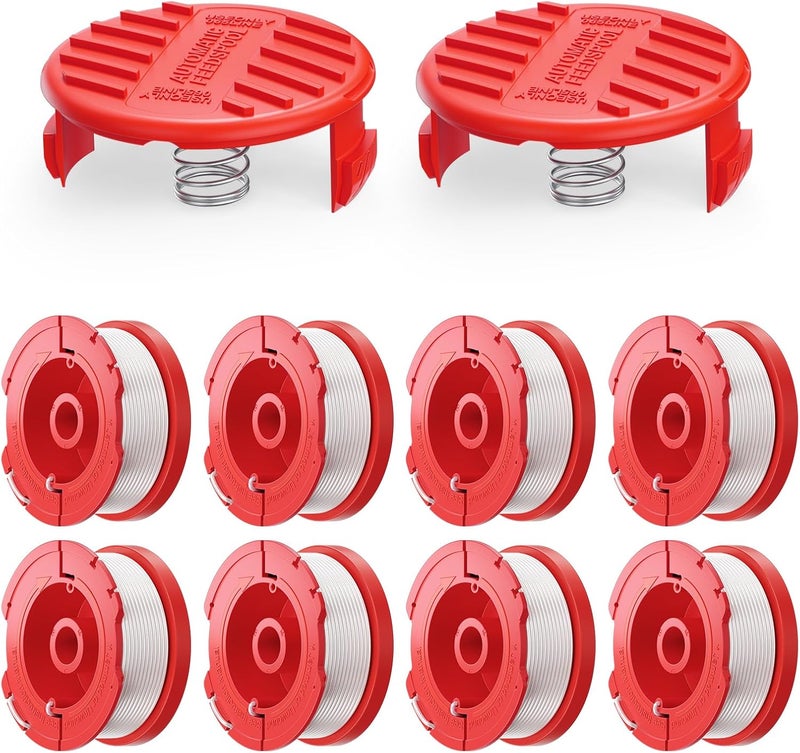 EVENTRONIC CMZST0653 Weedeater String Compatible with Craftsman Weed Wacker, 10Pack 0.065" 30Ft String Trimmer Replacement Spool Line, Auto Feed Weed Eater String Line for Craftsman String Trimmer(8Spool, 2Cap) - Image 1